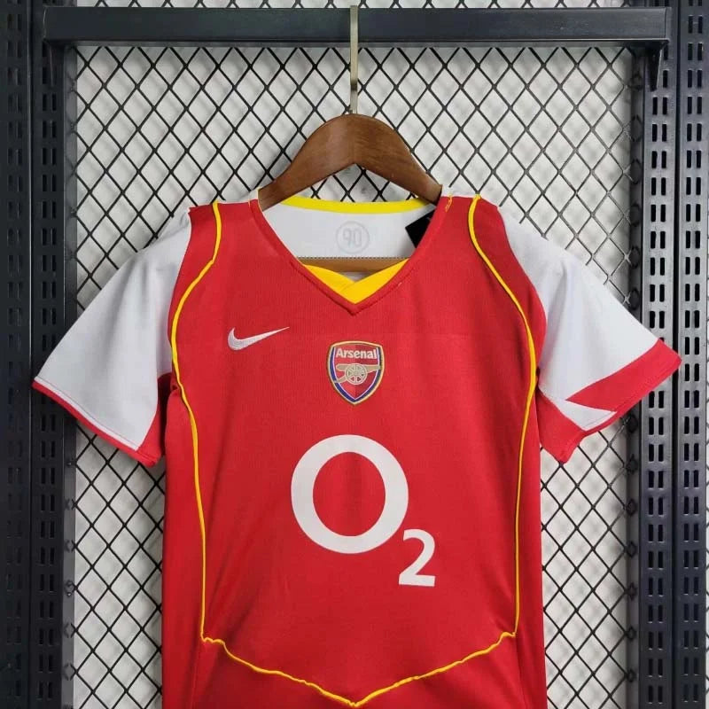Maillot de Foot Arsenal Domicile Rétro 2004-2005 Taille Enfant