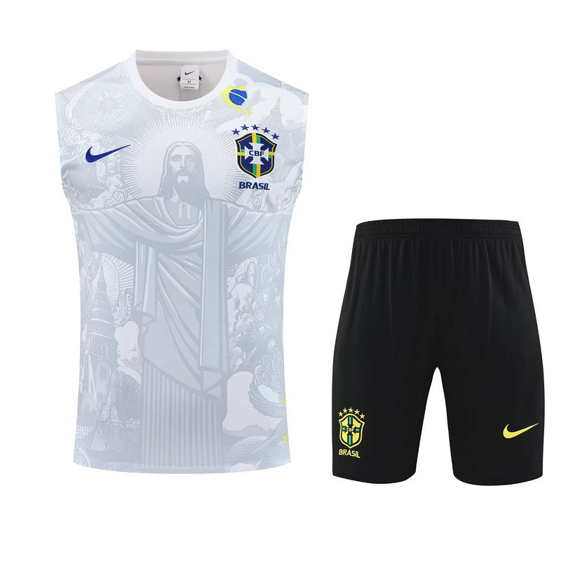 Ensemble débardeur blanc "Jesus" Brésil