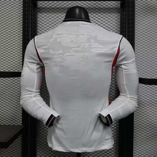 Maglia Inghilterra Mondiale 2026 Maniche Lunghe Versione Giocatore