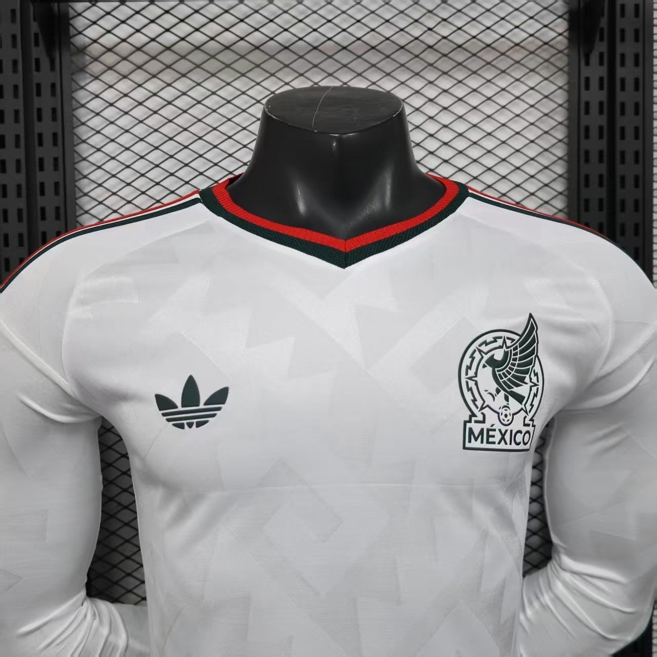 Maglia Messico Trasferta Mondiale 2026 Maniche Lunghe Versione Giocatore