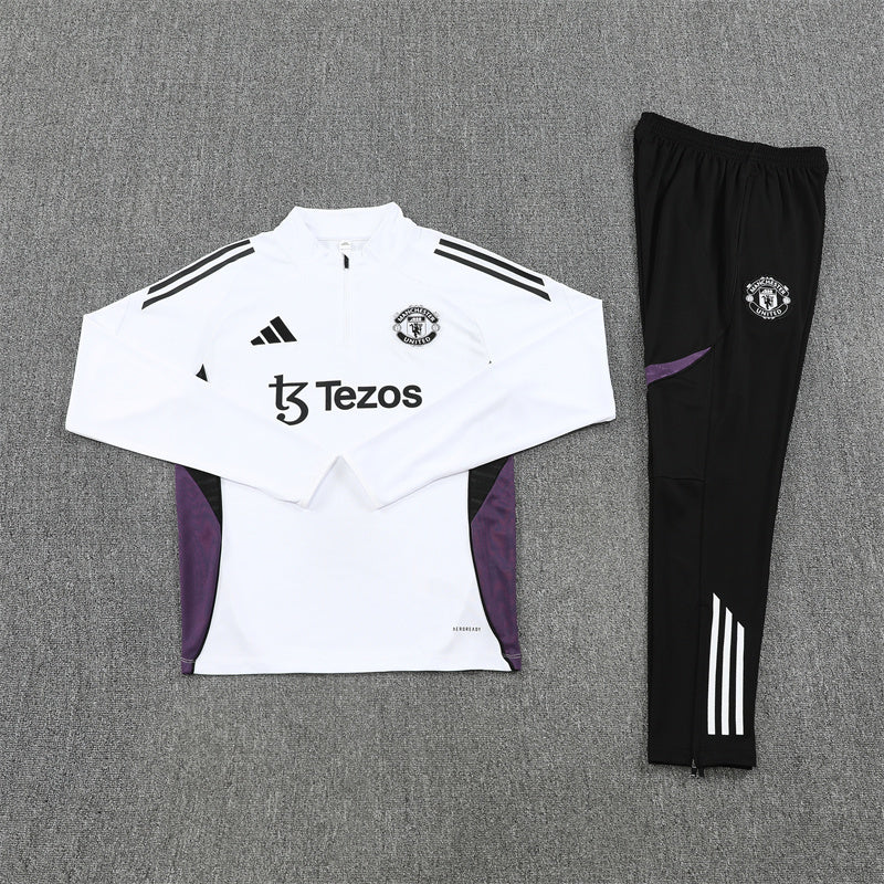 Survêtement blanc et noir Manchester United