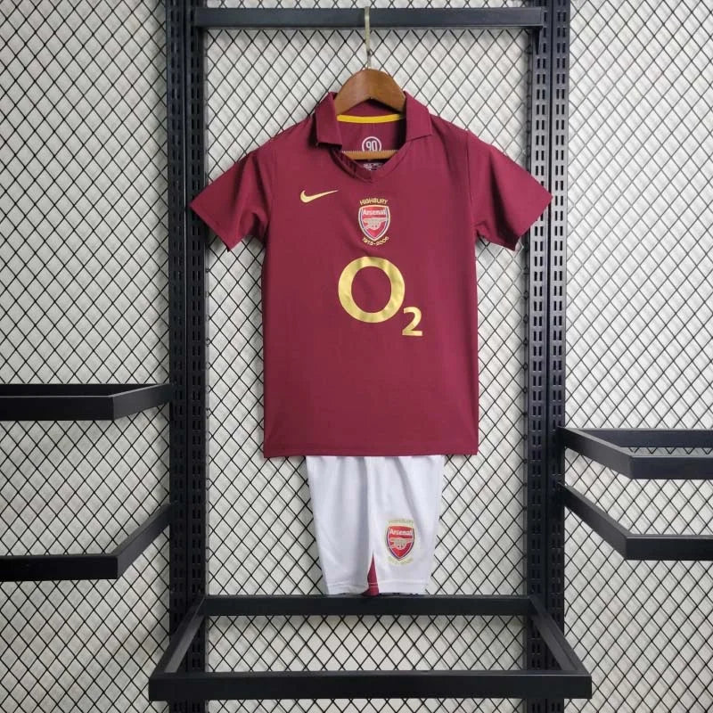Maillot Domicile Arsenal Rétro 2005/2006 Taille Enfant