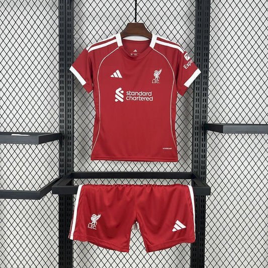 Completo casa Liverpool 2025/2026 taglia bambino