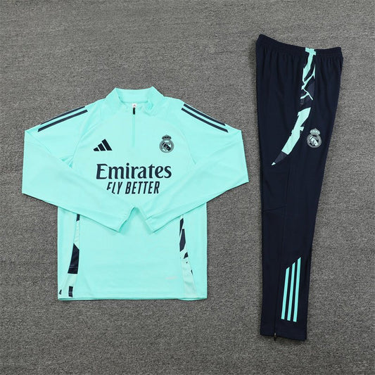 Tuta da ginnastica Real Madrid verde menta e nera